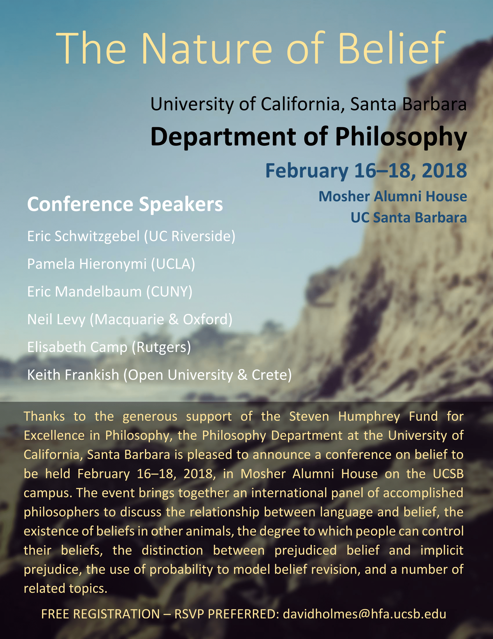 Conference: The Nature of Belief, February 16-18, 2018 article image